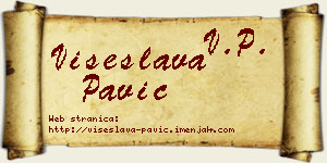 Višeslava Pavić vizit kartica